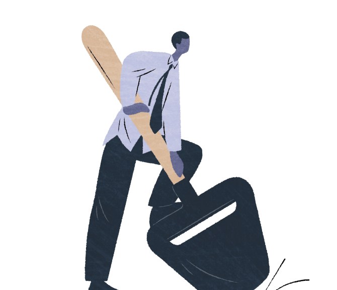 Piirretty hahmo jolla on kädessään juustohöylä.