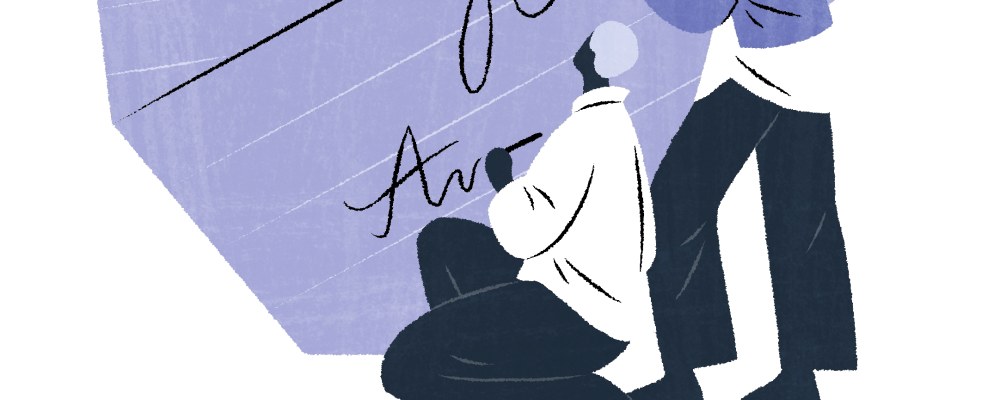 Kaksi hahmoa kirjoittaa origamiin.