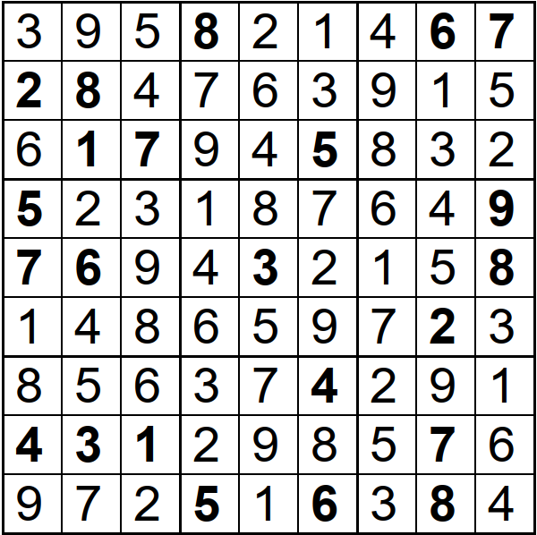 Sudoku solution 1