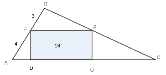 Suorakaide kolmiossa.