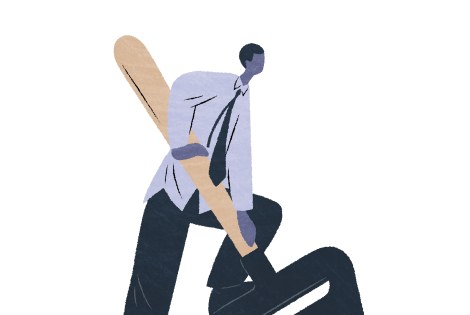 Piirretty hahmo jolla on kädessään juustohöylä.